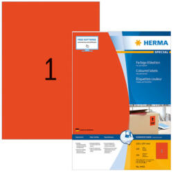 Herma 210*297 mm-es Herma A4 íves etikett címke, piros színű (100 ív/doboz) (HERMA 4402) - cimke-nyomtato