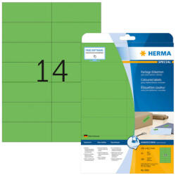 Herma 105*42, 3 mm-es Herma A4 íves etikett címke, zöld színű (20 ív/doboz) (HERMA 5061) - cimke-nyomtato