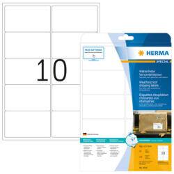 Herma 99, 1*57 mm-es Herma A4 íves etikett címke, fehér színű (25 ív/doboz) (HERMA 8330) - cimke-nyomtato