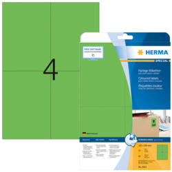 Herma 105*148 mm-es Herma A4 íves etikett címke, zöld színű (20 ív/doboz) (HERMA 4564) - cimke-nyomtato
