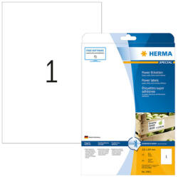 Herma 210*297 mm-es Herma A4 íves etikett címke, fehér színű (25 ív/doboz) (HERMA 10911) - cimke-nyomtato