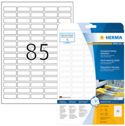 Herma 37*13 mm-es Herma A4 íves etikett címke, fehér színű (25 ív/doboz) (HERMA 8337) - cimke-nyomtato