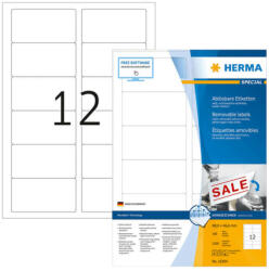 Herma 88, 9*46, 6 mm-es Herma A4 íves etikett címke, fehér színű (100 ív/doboz) (HERMA 10304) - cimke-nyomtato