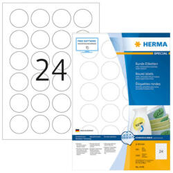 Herma 40 mm-es Herma A4 íves etikett címke, fehér színű (100 ív/doboz) (HERMA 4476) - cimke-nyomtato