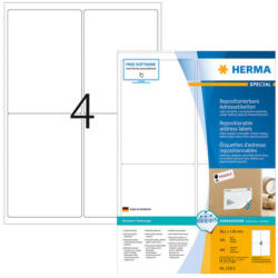 Herma 99, 1*139 mm-es Herma A4 íves etikett címke, fehér színű (100 ív/doboz) (HERMA 10313) - cimke-nyomtato