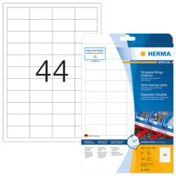 Herma 48, 3*25, 4 mm-es Herma A4 íves etikett címke, fehér színű (25 ív/doboz) (HERMA 4690) - cimke-nyomtato
