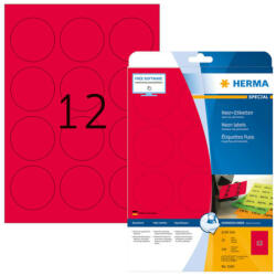 Herma 60 mm-es Herma A4 íves etikett címke, neon piros színű (20 ív/doboz) (HERMA 5156) - cimke-nyomtato