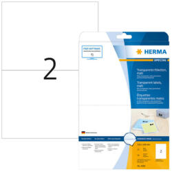 Herma 210*148 mm-es Herma A4 íves etikett címke, priehladná (číra), (25 ív/doboz) (HERMA 4683) - cimke-nyomtato