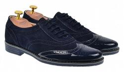 Lucianis Style Pantofi barbati eleganti din piele naturala, bleumarin, 870LVBLM