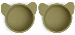 Nuuroo Set 2 boluri din silicon Rosa - Koala - Olive Green - Nuuroo Set pentru masa bebelusi