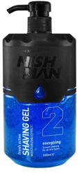 NishMan Energizing Shaving Gel 2 Gel de ras albastru 1000ml