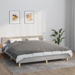 vidaXL Утежнено одеяло с плик, сиво, 155x220 см, 11 кг, плат (350831)