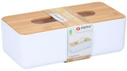 Alpina Papírzsebkendő tartó, 26x13x8, 6cm műanyag+bambusz (XEH25218262)