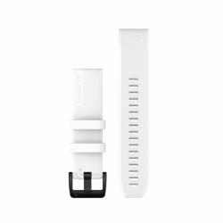 Garmin curea silicon QuickFit 22 - alb cu catarama neagra (010-12901-01) - ecalator