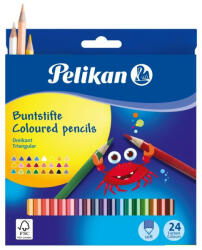 Pelikan Creioane Colorate Pelikan Sectiune Triunghiulara, Set 24 Culori (700122)