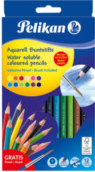 Pelikan Creioane Color Solubile In Apa, Set 12 Culori, Sectiune Hexagonala Pelikan (700672)