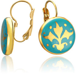 ZEMA Barokk menta&arany porcelán fülbevaló 9433-2769/G/P