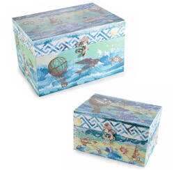 Decorer Set 2 cutii lemn Box 20x14x12 cm, 16x11x9 cm (A51.51.15A)
