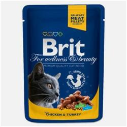 Brit 12x100g Brit Premium Cat plic cu carne de pui si curcan hrana umeda pisici