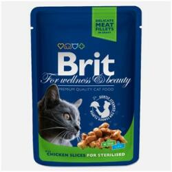 Brit 24x100g Brit Premium Sterilised Cat plic cu carne de pui hrana umeda pisici sterilizate