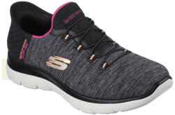 Skechers Slip-ins Summits - Dazzling Haze 149937-BKMT női textil bebújós sneaker 06968