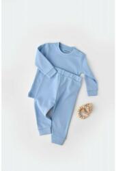 BabyCosy Set bluzita cu maneca lunga si pantaloni lungi - bumbac organic 100% - Bleu, BabyCosy (Marime: 6-9 luni) (BC-CSY3031-6)
