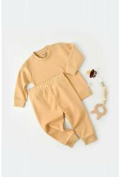 BabyCosy Set bluzita cu maneca lunga si pantaloni lungi - bumbac organic 100% - Mustar, BabyCosy (Marime: 6-9 luni) (BC-CSY3030-6)