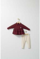 Tongs baby Set cu pantalonasi si camasuta in carouri pentru bebelusi Ballon, Tongs baby (Culoare: Mov, Marime: 9-12 luni) (tgs_4486-7)