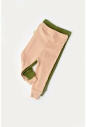 BabyCosy Set 2 pantaloni bebe unisex din bumbac organic si modal - Verde/Blush, BabyCosy (Marime: 3-6 Luni) (BC-CSYM11611-3)