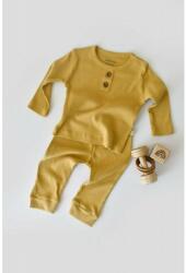 BabyCosy Set bluzita cu maneca lunga si pantaloni lungi din bumbac organic si modal - Sofran BabyCosy (Marime: 6-9 luni) (BC-CSYM11505-6)