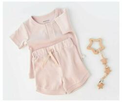 BabyCosy Set tricou cu pantaloni scurti - 100% bumbac organic - Roz, BabyCosy (Marime: 6-9 luni) (BC-CSYW1023-6)