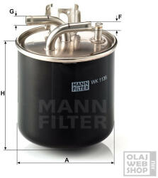 Mann-Filter üzemanyagszűrő WK1136