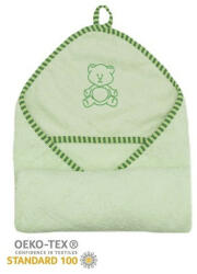 Stella fürdőlepedő hímzett 80x80 zöld maci - babycenter-online