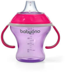 BabyOno itatópohár - csöpögésmentes puha csőrrel 3hó 180ml pink 1456/02 - babycenter-online