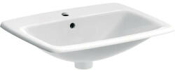 Geberit Selnova Square beépíthető mosdó 55x46 cm, csaplyukkal és túlfolyóval 501.466. 00.7 (501.466.00.7) - szaniteronline