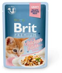 Brit 21x85g Brit Kitten Delicate Fileuri Pui in sos hrana umeda pisoi si pisici junior plic