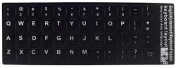  English Sticker tastatura fundal negru caractere albe (English Sticker) - habo