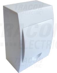 TRACON Falon kívüli elosztódoboz, fehér ajtóval, N/PE sínnel 1×6 modul, IP02, (H×W×D=200×148×95mm) (EDFKN-6/1)
