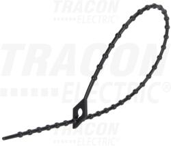 Tracon Gyöngyös nyitható kábelkötegelő, fekete 100×1, 2mm, D=3-25mm, PA6.6 (100F-GY)