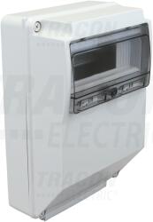 Tracon Üres ipari csatlakozódoboz szerelősínnel, ABS 12mod, H×W×D=400×260×130mm, IP65 (TDB362613)