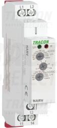 Tracon Feszültségfigyelő relé 1 fázisra AC/DC 110-240V, U> U< = 65-260V, t=0, 1-10s (NARV1)
