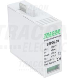 Tracon T2 AC típusú túlfeszültség levezető betét 70 M Uc: 275V; In_40kA; Imax_70kA; Up_1, 7kV (ESPD2-70M)