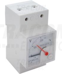 TRACON Sínre pattintható analóg váltakozó áramú voltmérő 25V AC (ACVMS-25) - kontaktor