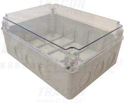 Tracon Elektronikai doboz, világos szürke, átlátszó fedéllel 310×230×130, IP67 (MED312313T) - kontaktor