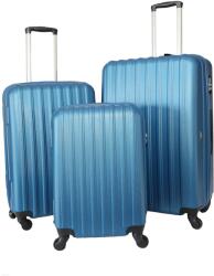 Kring LINE Gurulós bőrönd szett, 3 darab, ABS, S+M+L, Kék