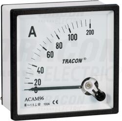 TRACON Analóg váltakozó áramú ampermérő közvetlen méréshez 96×96mm, 75A AC (ACAM96-75) - kontaktor
