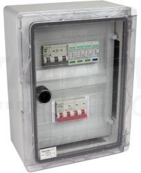 Tracon Túlfeszültség-védelmi doboz fotovoltaikus rendszerekhez 330×250×130mm, IP65, IK10, AC1+2, 400V, In_10A, Iimp_12.5kA, (SPBPV310)
