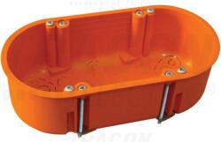 Tracon Gipszkarton doboz, dupla, fedél nélkül, narancssárga 140×65×45mm (GD71D) - kontaktor