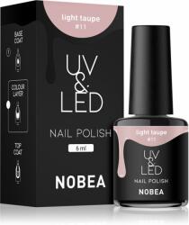 NOBEA UV & LED Nail Polish gél körömlakk UV / LED-es lámpákhoz fényes árnyalat Light taupe #11 6 ml