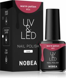 NOBEA UV & LED Nail Polish gél körömlakk UV / LED-es lámpákhoz fényes árnyalat Warm potion #24 6 ml